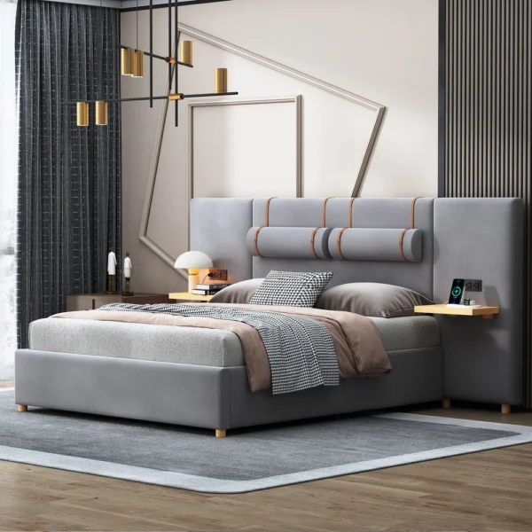 Platform Bed with Oversize Headboard