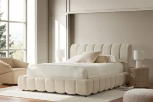 Channel Tufted And Upholstered Bed