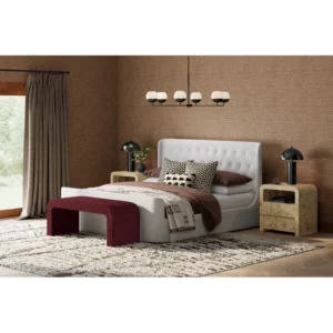 Rika Upholstered Wingback Bed