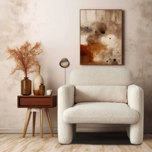 Accent Arm Chair Lamb Fleece Fabric