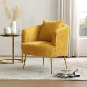 Modern Velvet Accent Barrel Chair