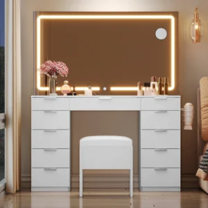 Cosmetics Vanity Desk 11 Drawers