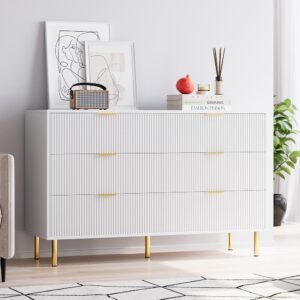 Sigma White 6 Drawer Dresser