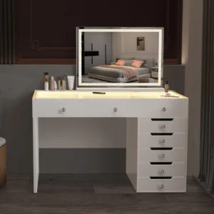 Vanity Desk With Lights Dresser White