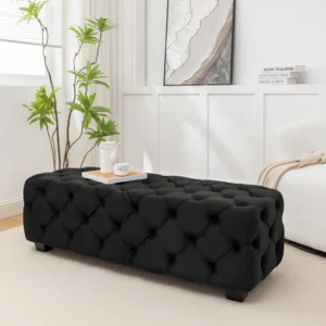 Velvet Ottoman Bench