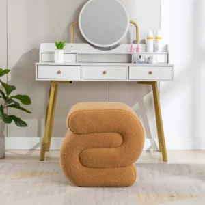 S-shape Ottoman Makeup Stool