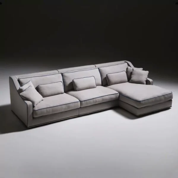 Luxury Linen Chaise Sofa