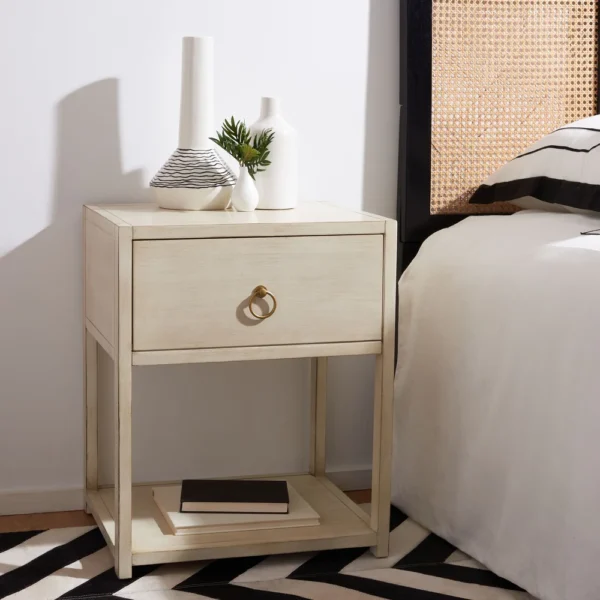 1-Drawer 1-Shelf Accent Table Nightstand