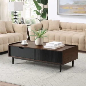 Modern Ribbed Coffee Table