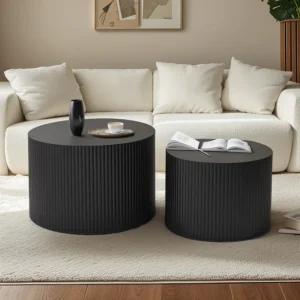 Wave Stripe Nesting Coffee Table Set