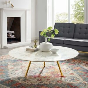 Round Artificial Marble Coffee Table