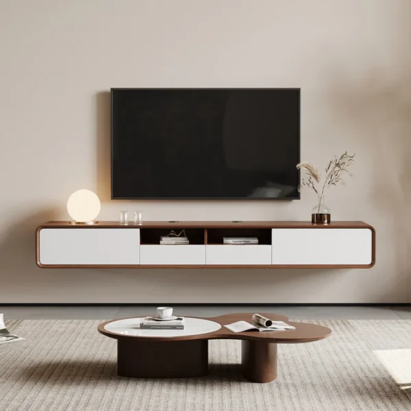 Modern Media Console Brown