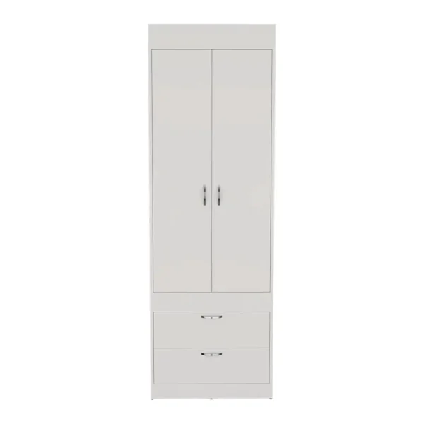 Rectangle 2-Door Armoire Cabinet with Drawers