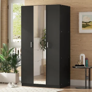 Black Armoire with Mirror