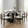 Black Wood Dining Table With 6 Chairs