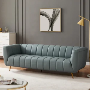 Upholstered Leather Couch