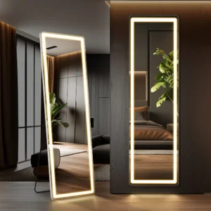 Full Length Mirror with 3 Color LED Light