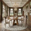 Classic Round Dining Table With 4 Chairs
