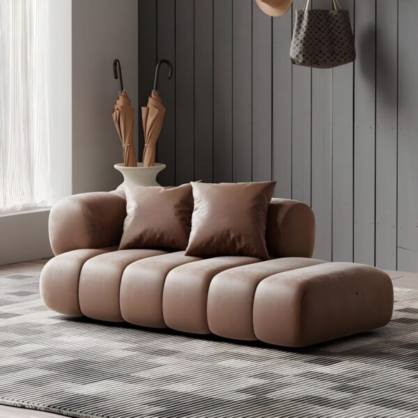 Modern Single-Arm Chaise Lounge In Leather