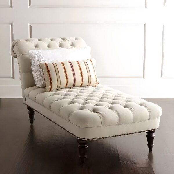 Button Tufted Chaise Lounge