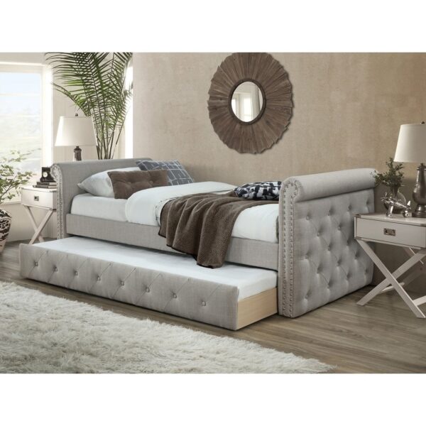 Tufted Twin Daybed with Trundle