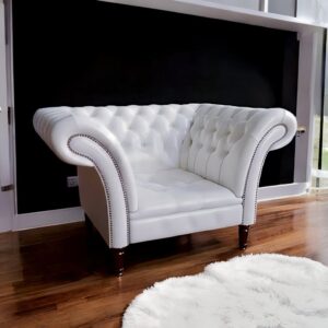 Single Seater Sofa (Teak Wood, Walnut Legs Finish)