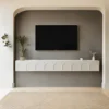 Snuggle Wall Mounted TV Unit Cabinet Wall Shelf