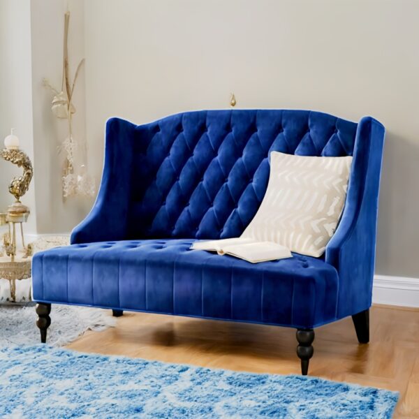 Aerona Soft Velvet Upholstery Button Tufted Modern Bench