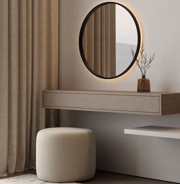 Modern Floating Vanity Set with LED Mirror
