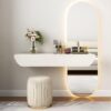 Modern Wall-Mounted Dressing Table with Mirror and Storage
