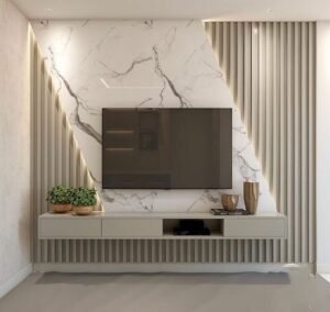 Marble TV Wall Unit
