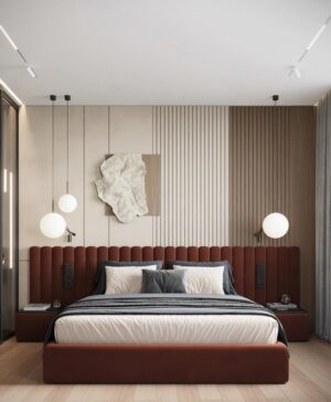 Shop modern wall panel beds with upholstered headboards. Elegant design, integrated lights, king & queen sizes. Perfect for a luxury bedroom makeover.