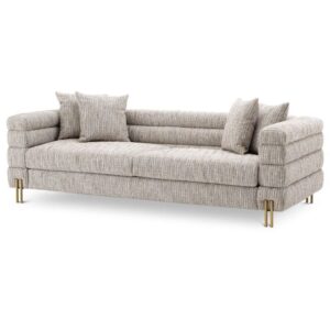 Velmor Luxe Channel-Tufted Fabric Sofa