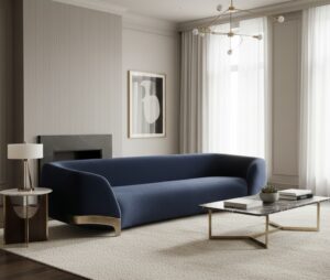 AzureCrest Luxe Curve Sofa