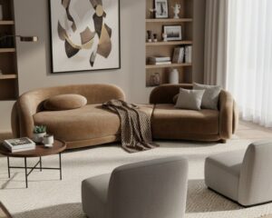 Veluvi Curve Sectional Sofa