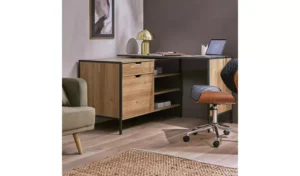 UrbanForge L-Shape Workspace Desk with Storage