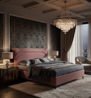 Rosaline Rose Arc Designer Bed