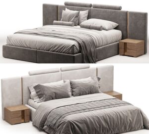 Plushara High Headboard Bed