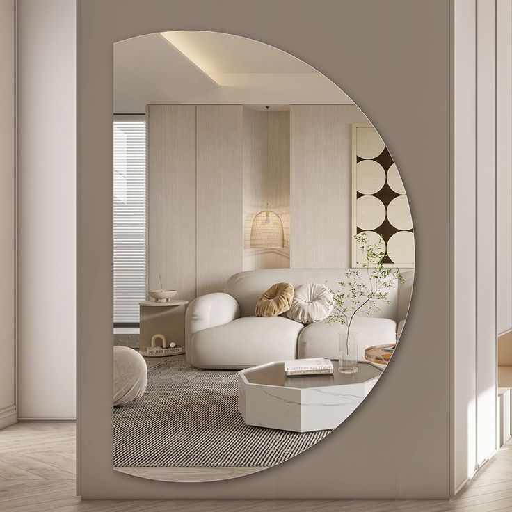Lunaris Edge Contemporary Wall Mirror