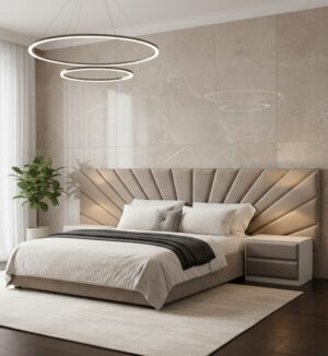 Aurielle Sunray High Headboard Bed