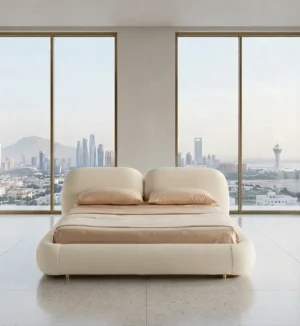 Elsia Minimal Curve Bouclé Bed