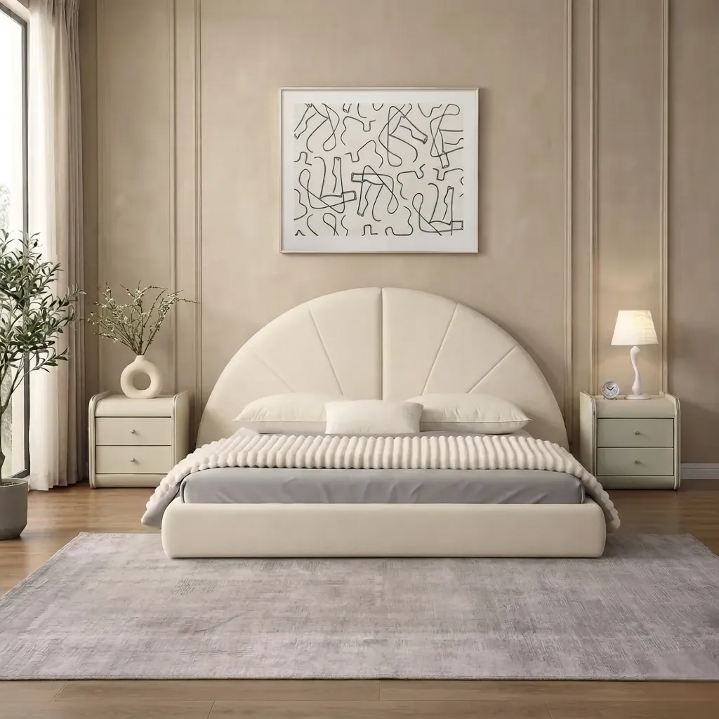 Alevio Arch Curved Headboard Bed