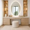 9 Drawers Dresser with Display Shelves & LED Mirror