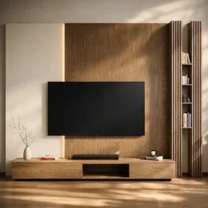 Aalden TV Wall Unit with Vertical Display Tower