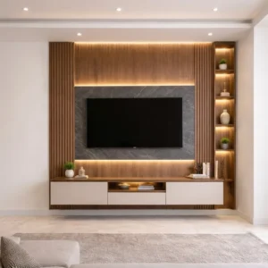 Aarvena Media Unit with Display Back Panels