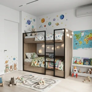 Almo Bunk Bed with Ladder & Storage