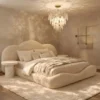Cloud-Shaped Upholstered Bed