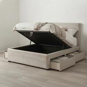 Hydraulic Storage Bed with Side Drawers