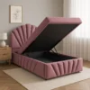 Aabira Fluted Lift-Up Storage Bed