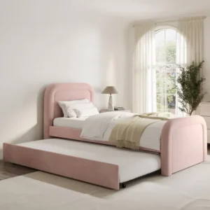 Aabyn Curved Panel Trundle Bed
